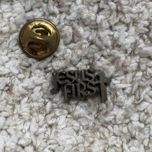 Jesus First hat pin tie tack